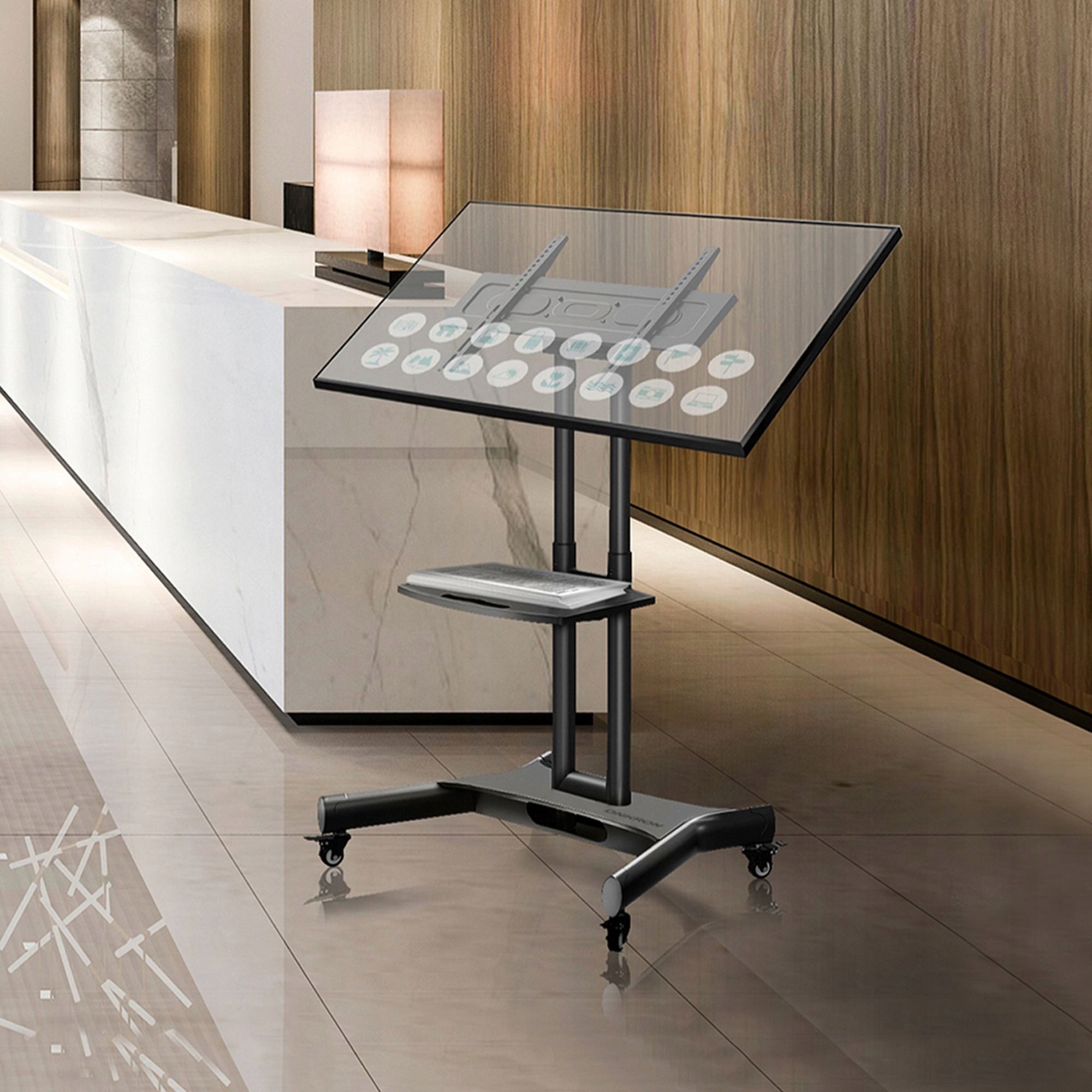 Stendë TV mobile ONKRON TS1350, 32" 70", me anim, e zezë