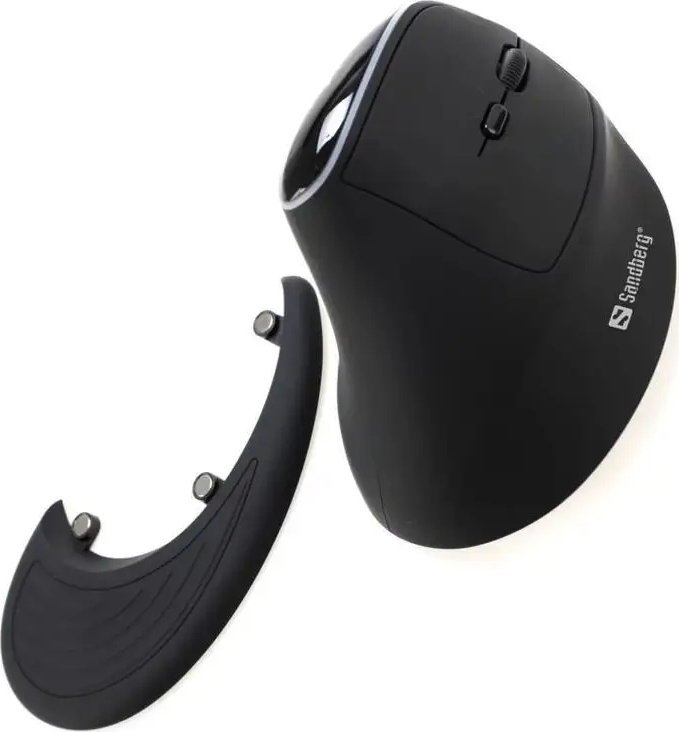 Maus vertikal pa tela Sandberg Wireless Vertical Mouse Pro, 1600 dpi, LED i bardhë