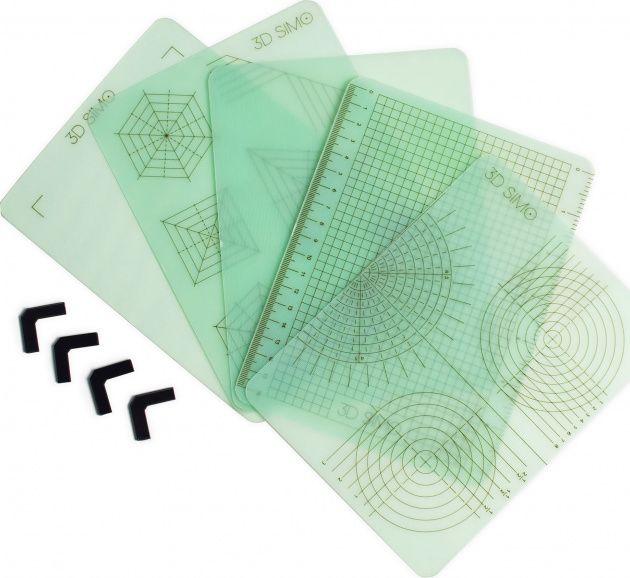 Blloqe vizatimi 3Dsimo për lapsat 3D, 5 copë, të gjelbra