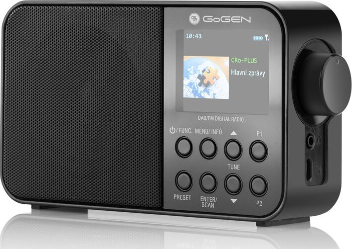Radio portative GoGEN DAB500BTC, DAB+ FM, Bluetooth, e zezë