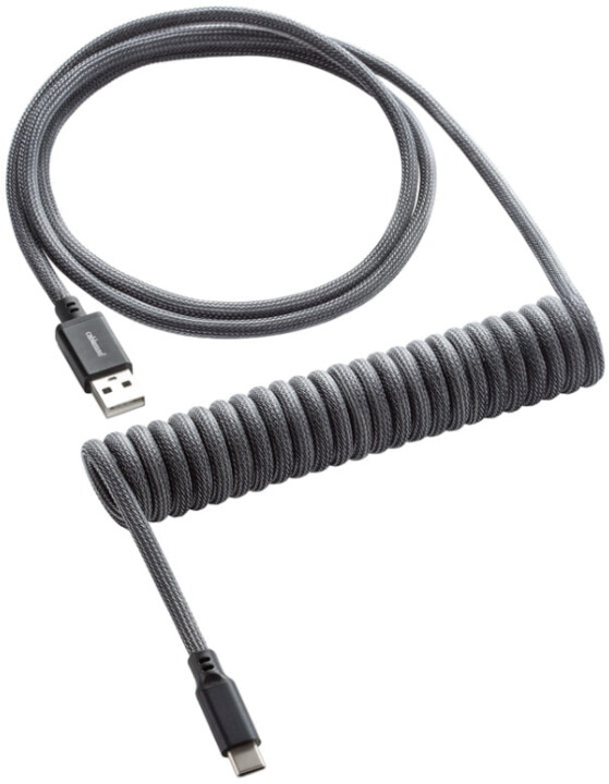 Кабел CableMod Classic Coiled Cable, USB-C/USB-A, 1,5m, Carbon Grey