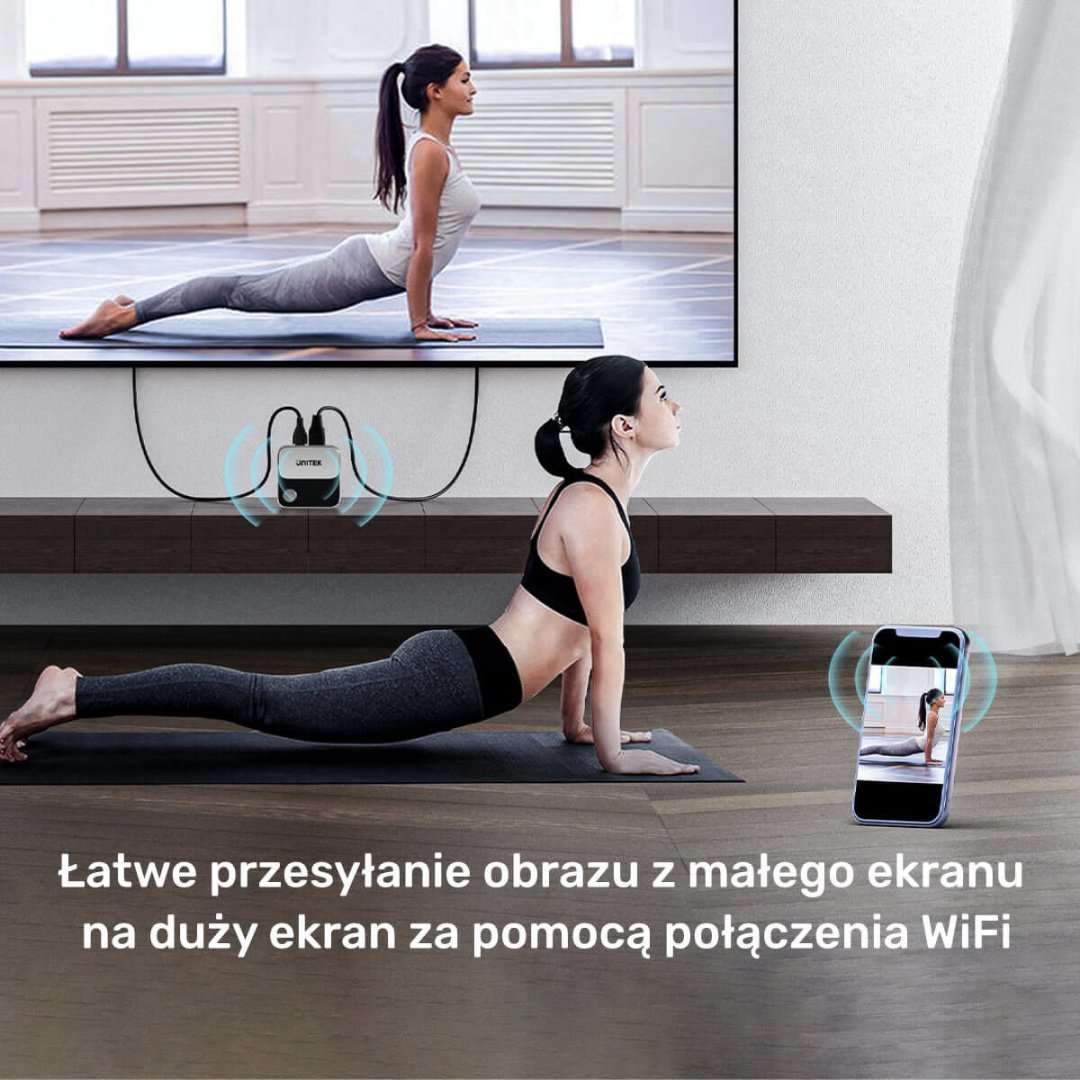 Transmetues wireless HDMI Unitek 4K, 60 Hz, Wi‑Fi, i zi