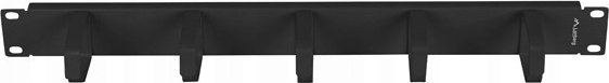 Panel organizues kabllosh Lanberg 1U, për rack 19", i zi