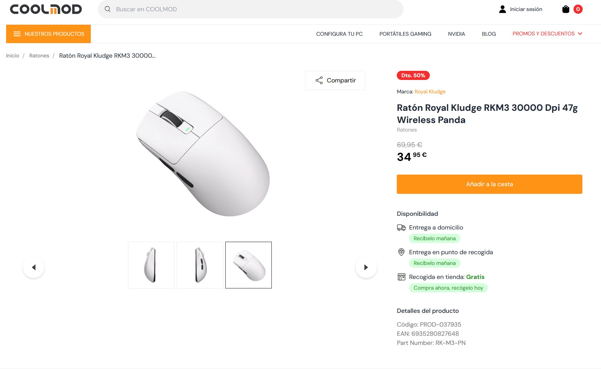 Maus gaming RK Royal Kludge M3, 26000 DPI, 8000 Hz, i zi