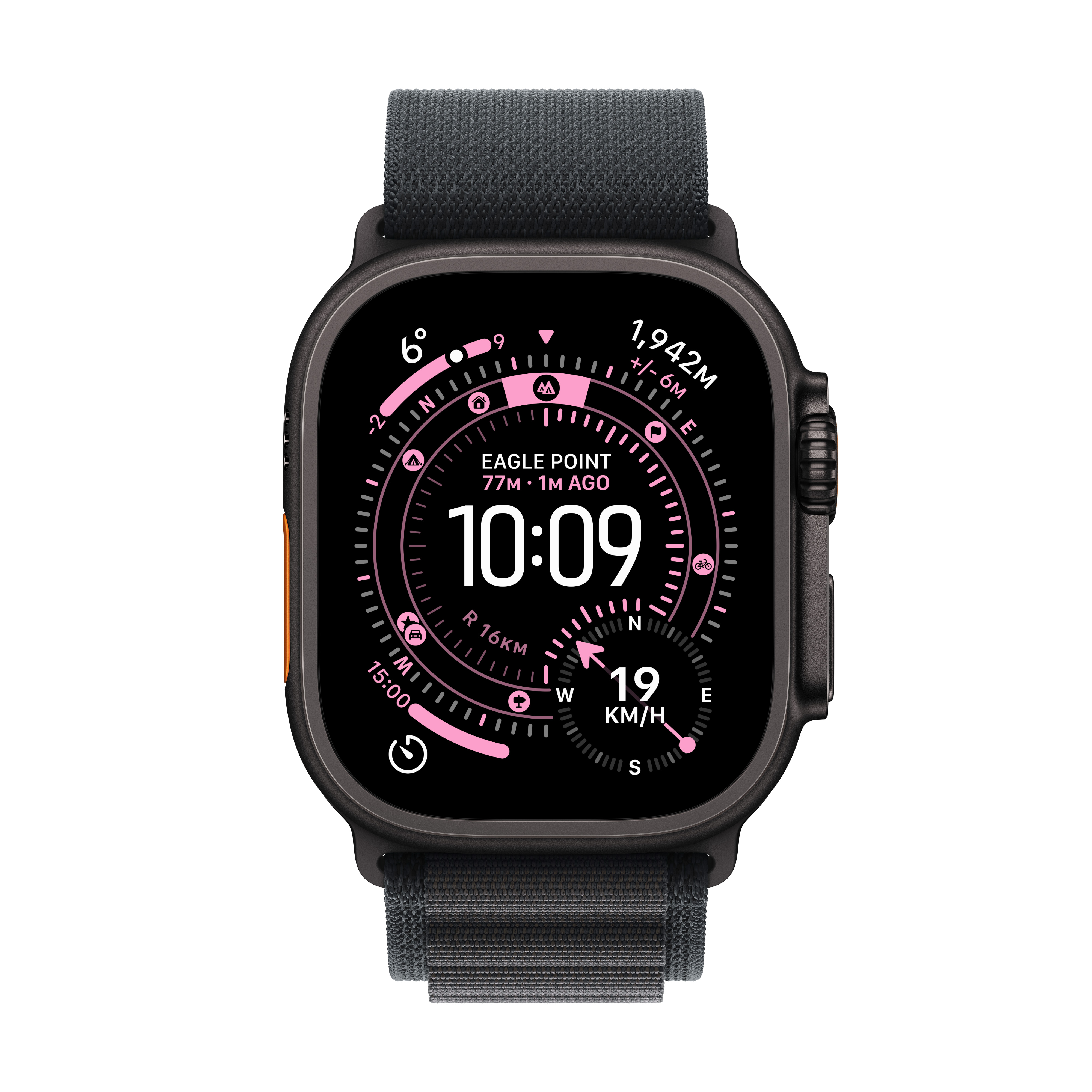 Apple Watch Ultra 3 Cellular 49mm Black Titanium Case with Black Alpine Loop, Large