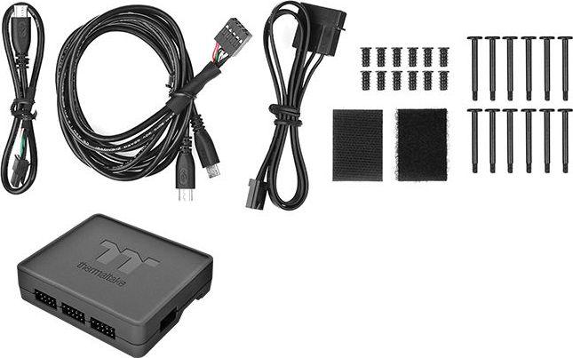 Set ftohësish Thermaltake Riing Quad 14 ARGB CL-F101-PL14SW-A, 3 ftohës + hub, të bardhë