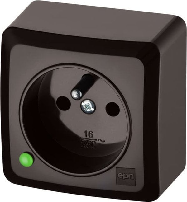 Prizë sipërfaqësore Berg, 16A, me kontakt toke, kafe