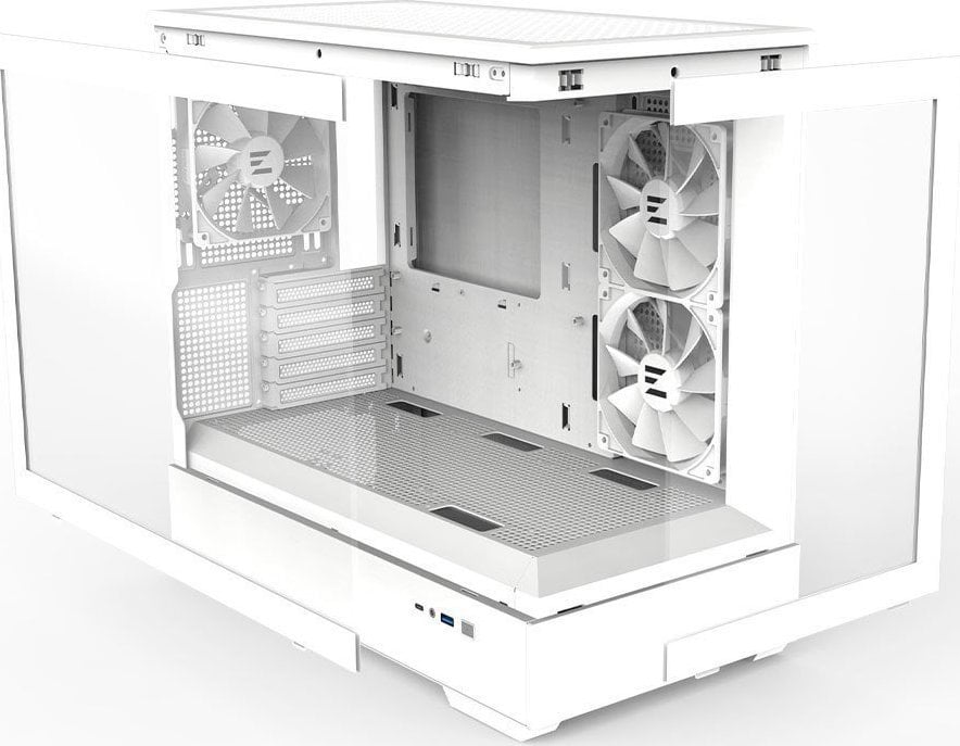 Kasë Zalman P30, e bardhë RGB, Mini Tower