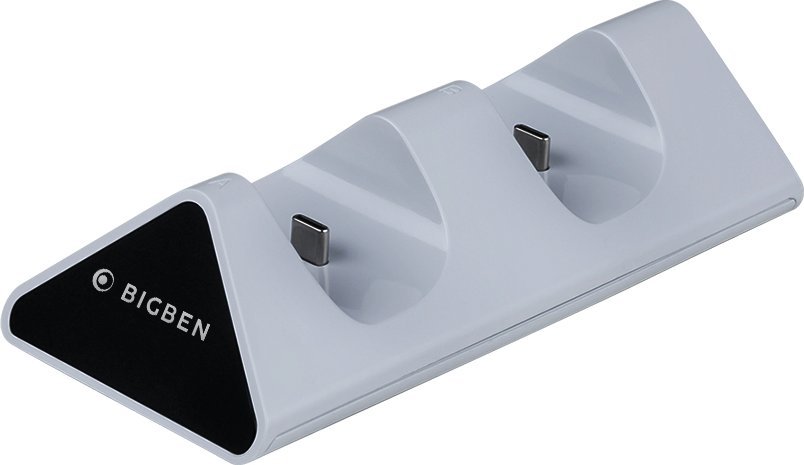 Karikues kontrollash BigBen PS5 V2, docking station, USB Type-C, bardh e zi