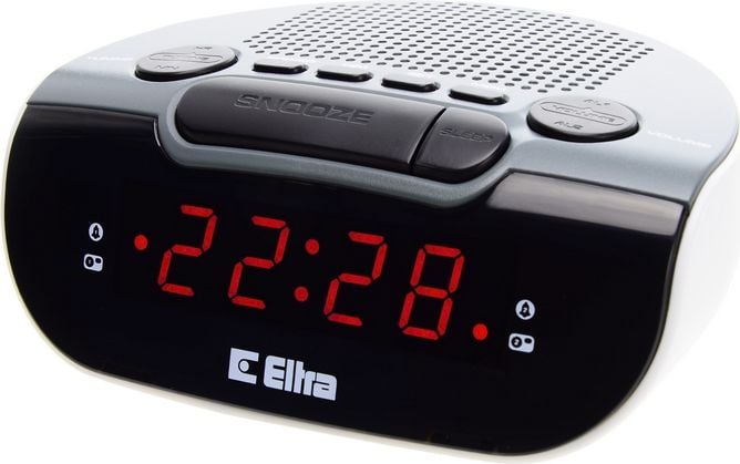Радио часовник Елтра ZEBU 06PLL, дигитален, сиво-бел