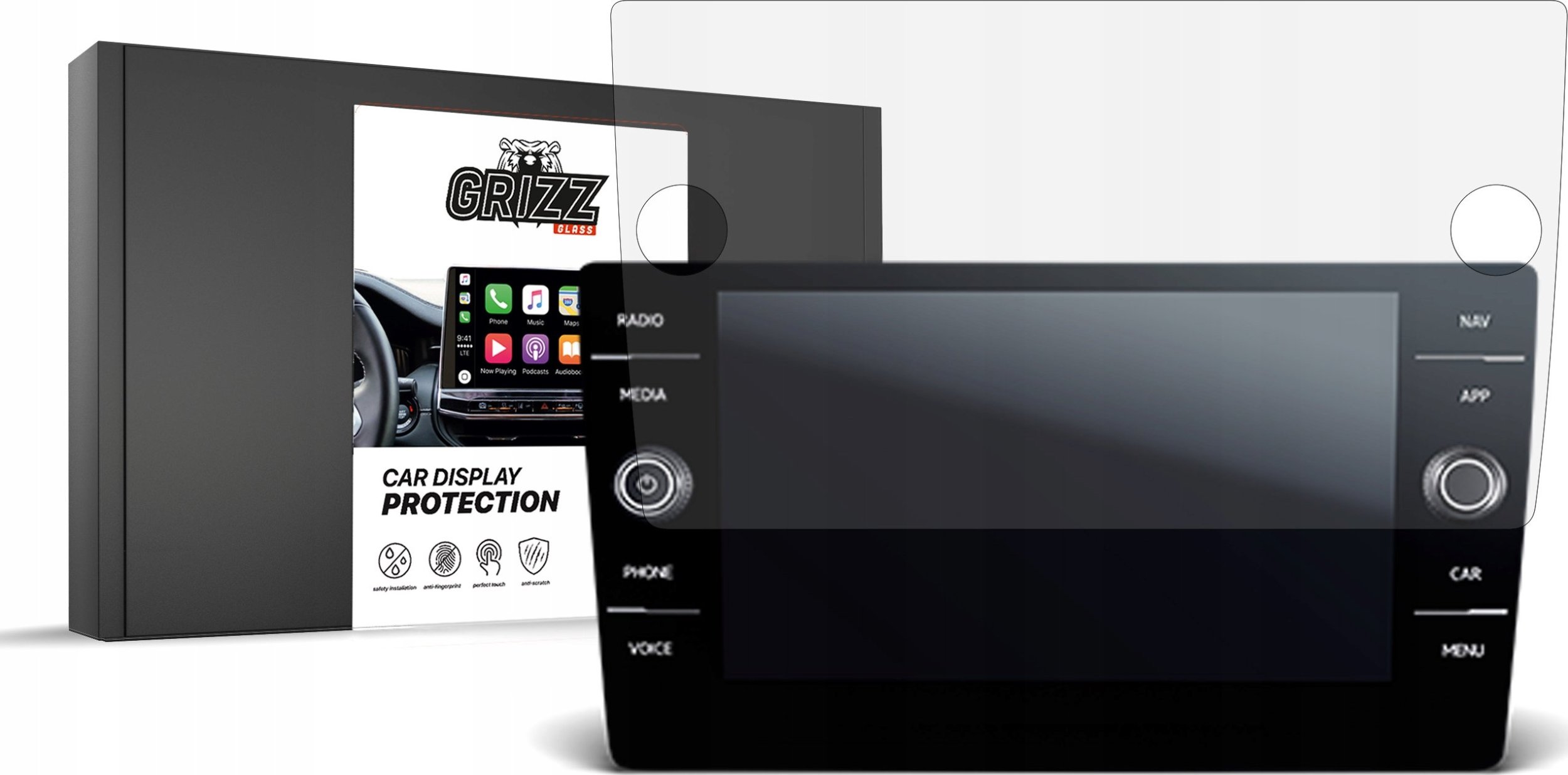 Folie mbrojtëse ekrani GRIZZ MatteScreen për Volkswagen California Discover Media 2020 2024, anti gjurmë gishtash, mat, transparente