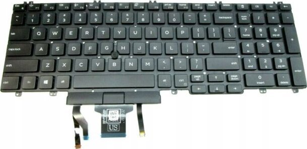 Tastierë Dell Keyboard English-Int 102Key, 102 taste, me ndriçim, e zezë