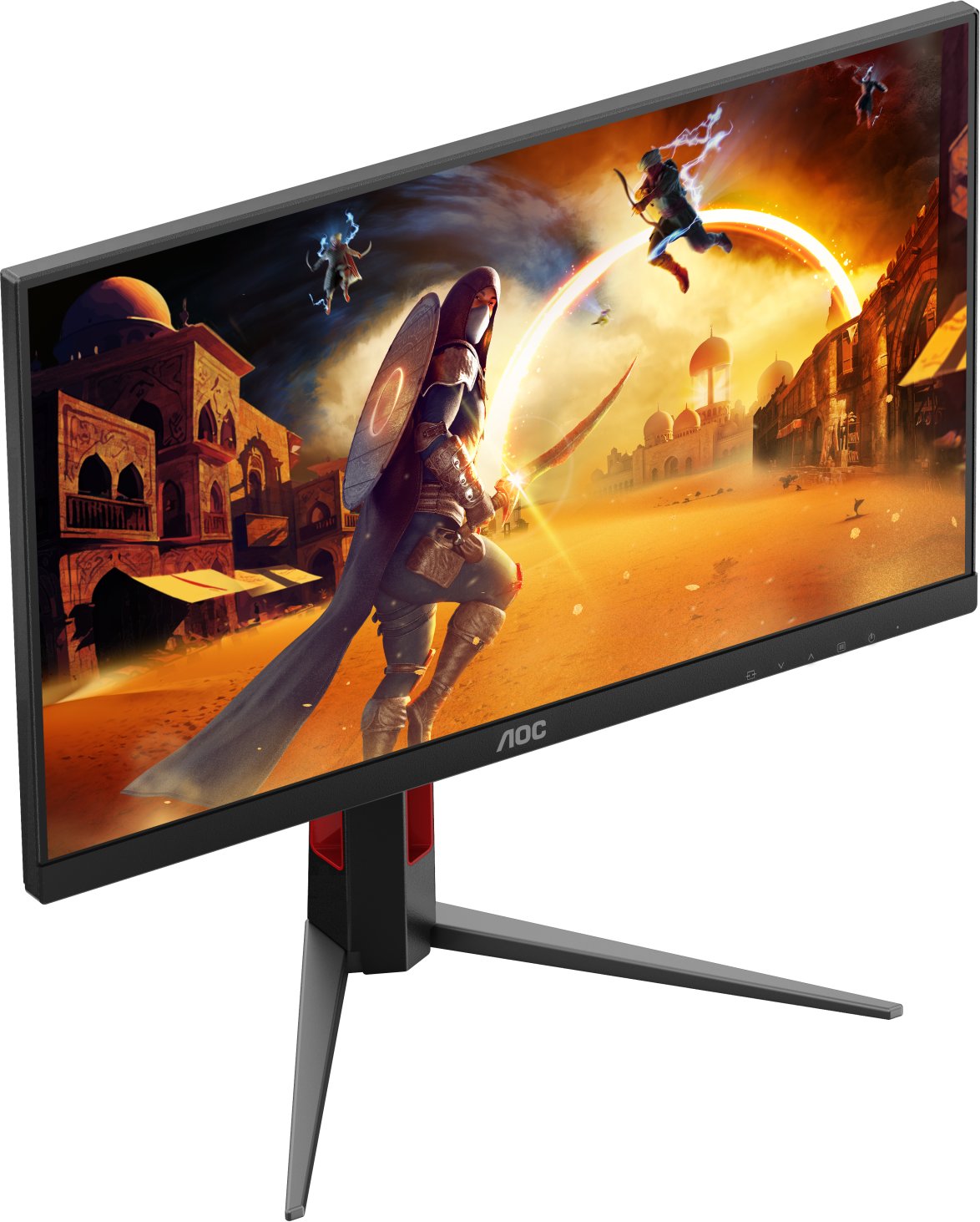 Monitor AOC G4 24G4HA, 23.8", Full HD, i zi e kuqe