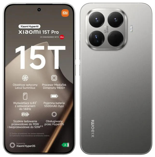 Celular Xiaomi 15T Pro, 6.83", 12/512GB, i hirtë