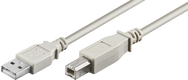 Kabllo për printer / skaner Goobay USB 2.0 Hi-Speed, USB-A në micro-B, 5m, e hirtë