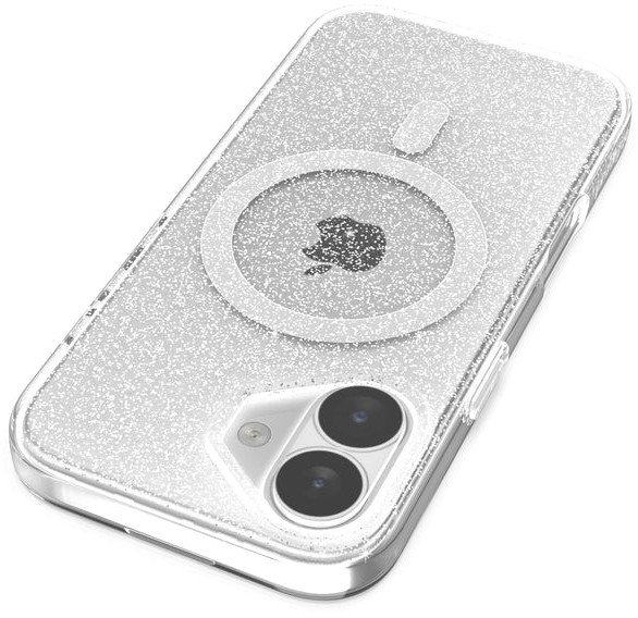 Mbështjellëse Prodigee Superstar për iPhone 17, transparencë me glitter, dy shtresa, transparente