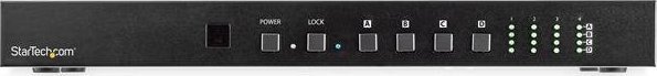 Ndarës matriks HDMI StarTech 4x4, 4K 60Hz, me Ethernet dhe audio, i zi