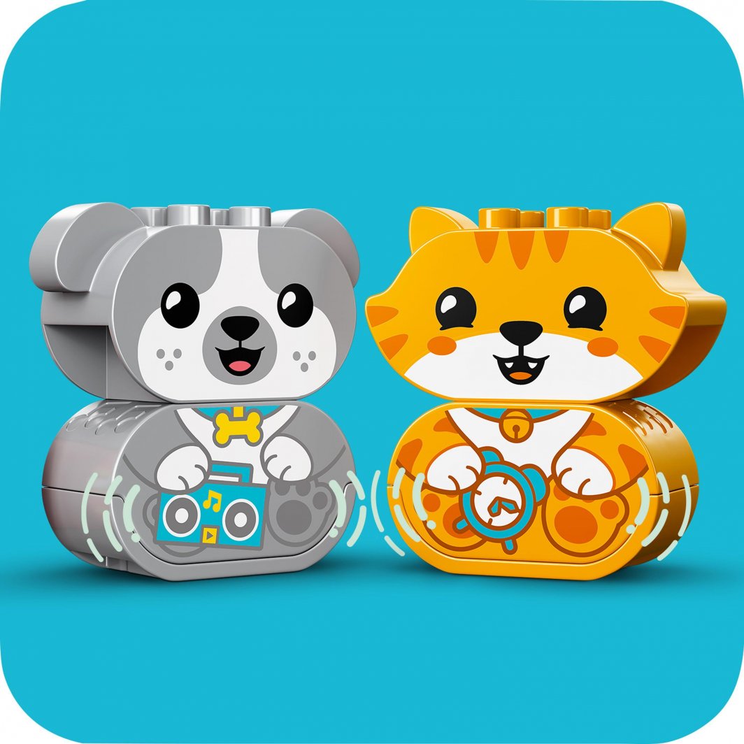 Set lodër LEGO® DUPLO® 10977 My first puppy and kitten making sounds, 22 pjesë