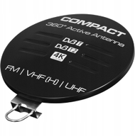 Antena DVB T2 omnidireksionale, aktive, HD 4K, e bardhë