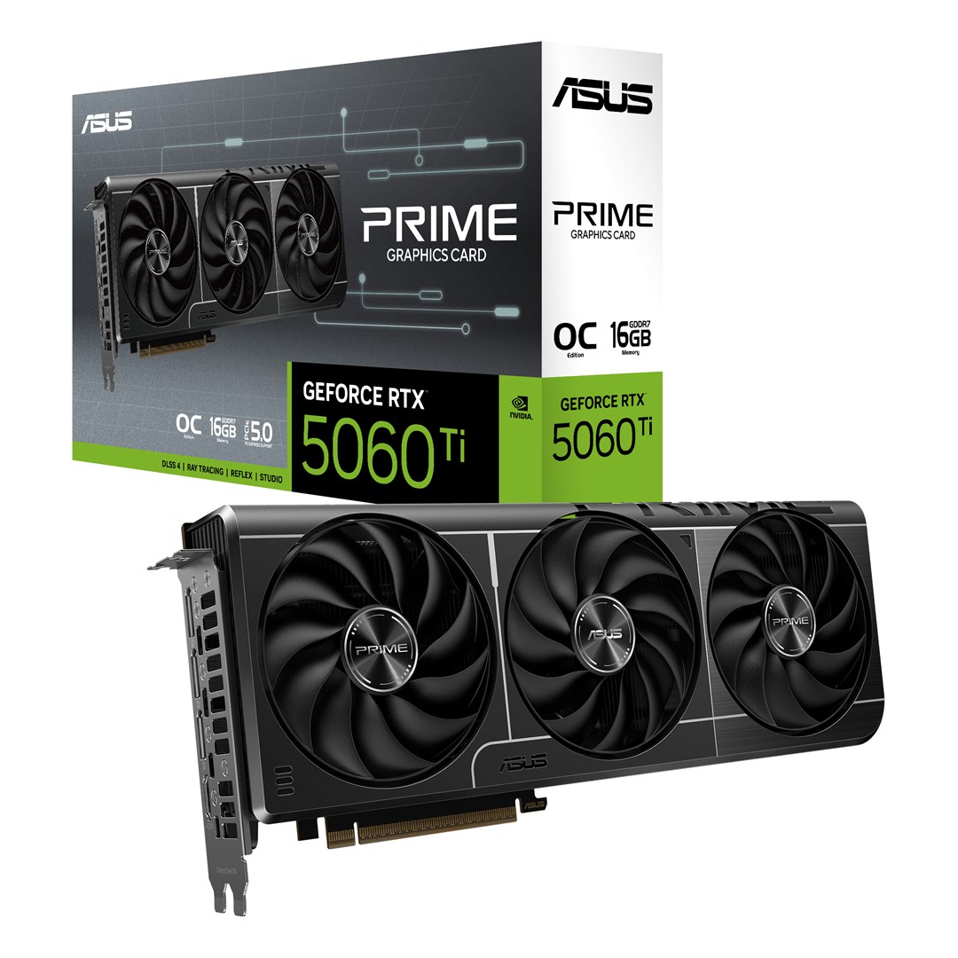 Kartelë grafike ASUS Prime -RTX5060TI-O16G NVIDIA GeForce RTX 5060 Ti, 16 GB GDDR7