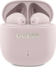 Kафе безжични Guess Classic Logo GUTWSJ14ESGP, TWS, Bluetooth 5.3, розова