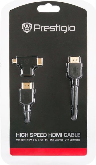 Kabllo HDMI Prestigio PHDMIAC1, 1.8m, 10.2Gb/s, e zezë