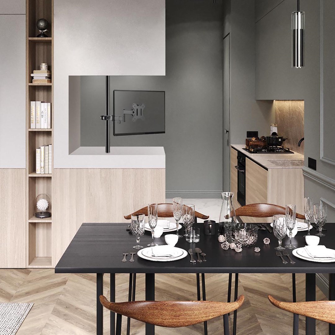 Mbajtëse monitori Maclean MC-984, 17-32", 8 kg, e zezë