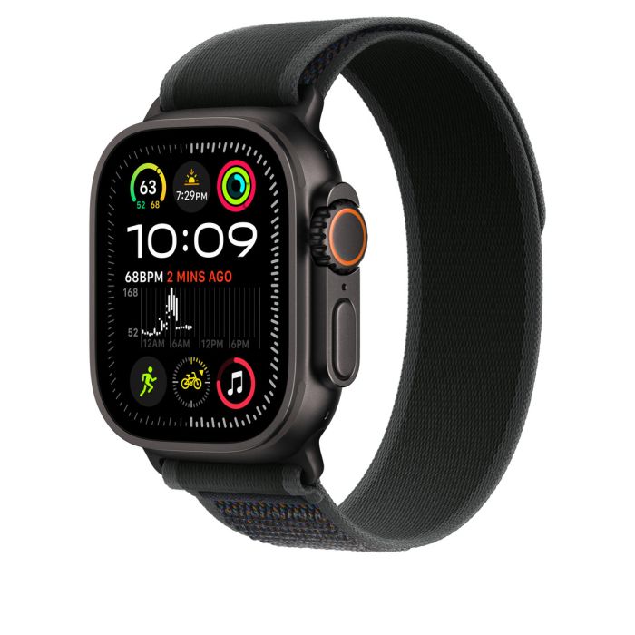 Apple Watch 49mm Loop, Black Trail Loop, Black Titanium Finish, M/L