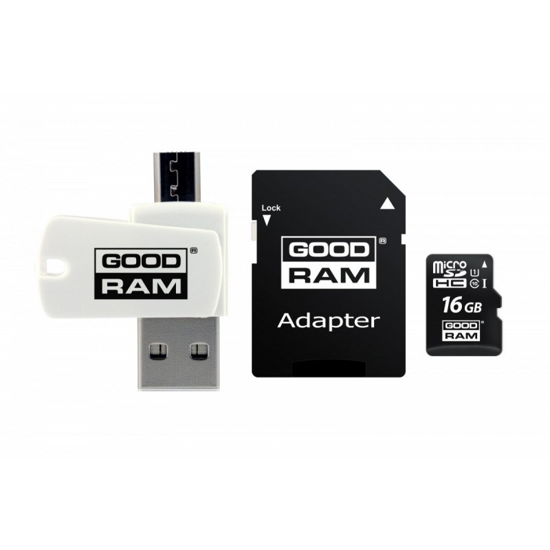 Kartë memorie Goodram M1A4-0160R12, 16GB, MicroSDHC, Class 10, e zezë
