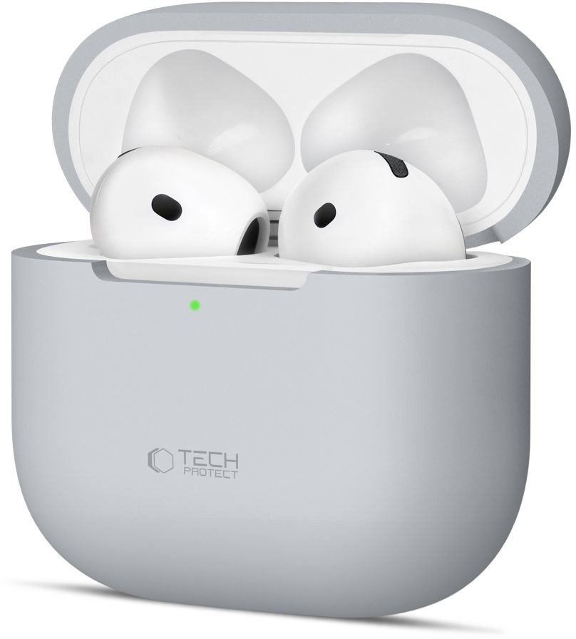Mbulesë silikoni Tech-Protect për Apple AirPods 4, kompatibile me karikim wireless, e zezë