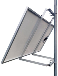 Mbajtëse panel diellor 4SUN POLE MOUNTING USP-SUN-340-V2, për panele deri 340W, alumini, e argjendtë