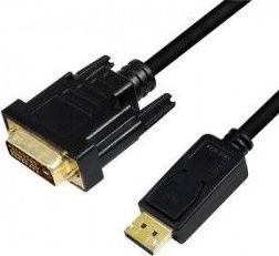 Kabllo LogiLink DisplayPort në DVI-D, 5m, e zezë