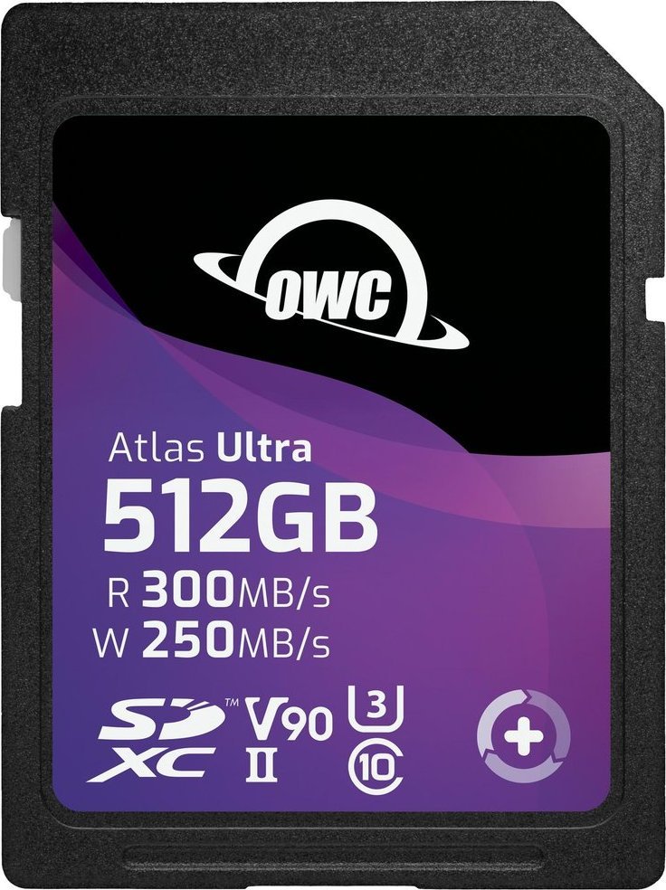 Kartë memorie OWC Atlas Ultra SDXC, 512GB, Class 10 UHS II U3 V90, e zezë