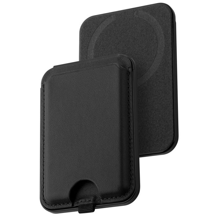 Dviced Leather MagSafe Foldable Cardholder And Stand, Black