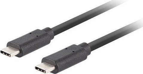 Kabllo USB Lanberg CA-CMCM-32CU-0010-BK, USB-C në USB-C, 1 m, 100 W, e zezë