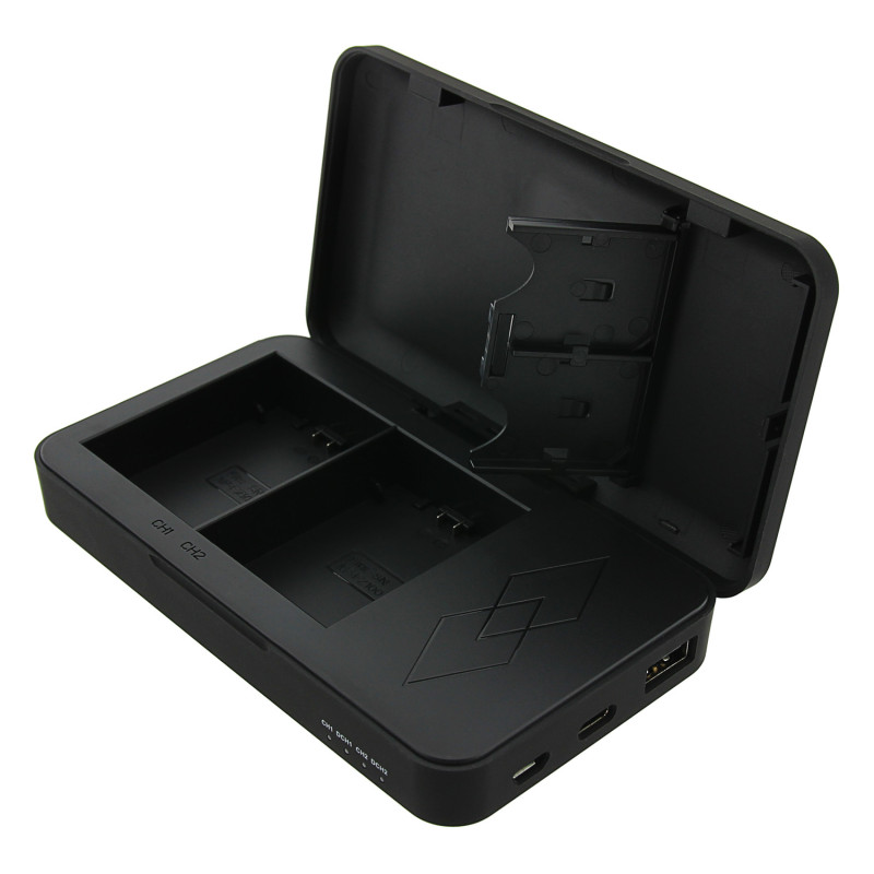 PATONA Dual Charger For Sony NP-FZ100 with Powerbank Function and Memory Card Storage