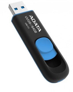 USB Flash ADATA UV128 64GB, i zi / i kaltër