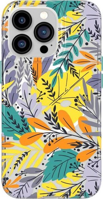 Mbulesë telefoni Tech21 Evo Art Floral për iPhone 13 Pro, MagSafe, me xham mbrojtës, transparente me lule