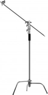 Stativ ndriçimi Camrock CS-330, lartësi deri 330 cm, kapacitet 10 kg, argjendtë