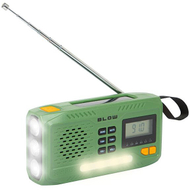 Radio kampingu Solar Construction, AM/FM, powerbank USB, me dinamo dhe elektrik