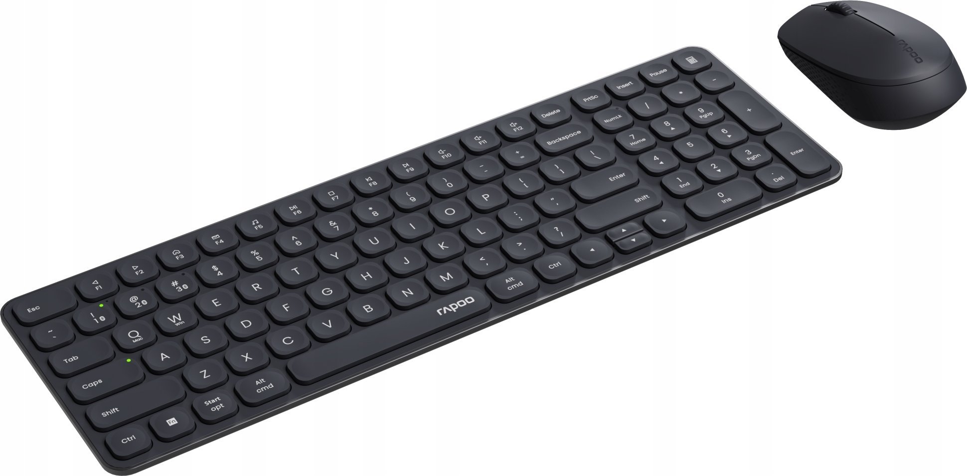 Set tastiere dhe mausi Rapoo 9310M, wireless multi mode, Bluetooth, i zi