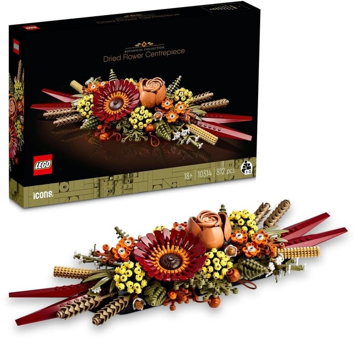 Set LEGO® Icons 10314 Dried flower decoration, 812 pjesë