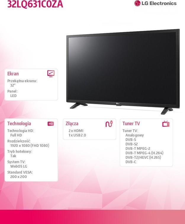 Televizor LG 32LQ631C0ZA, 32", Full HD, Smart WebOS 22, i zi