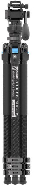 Tripod video Sirui L224F, fibër karboni, kokë KV5, i zi