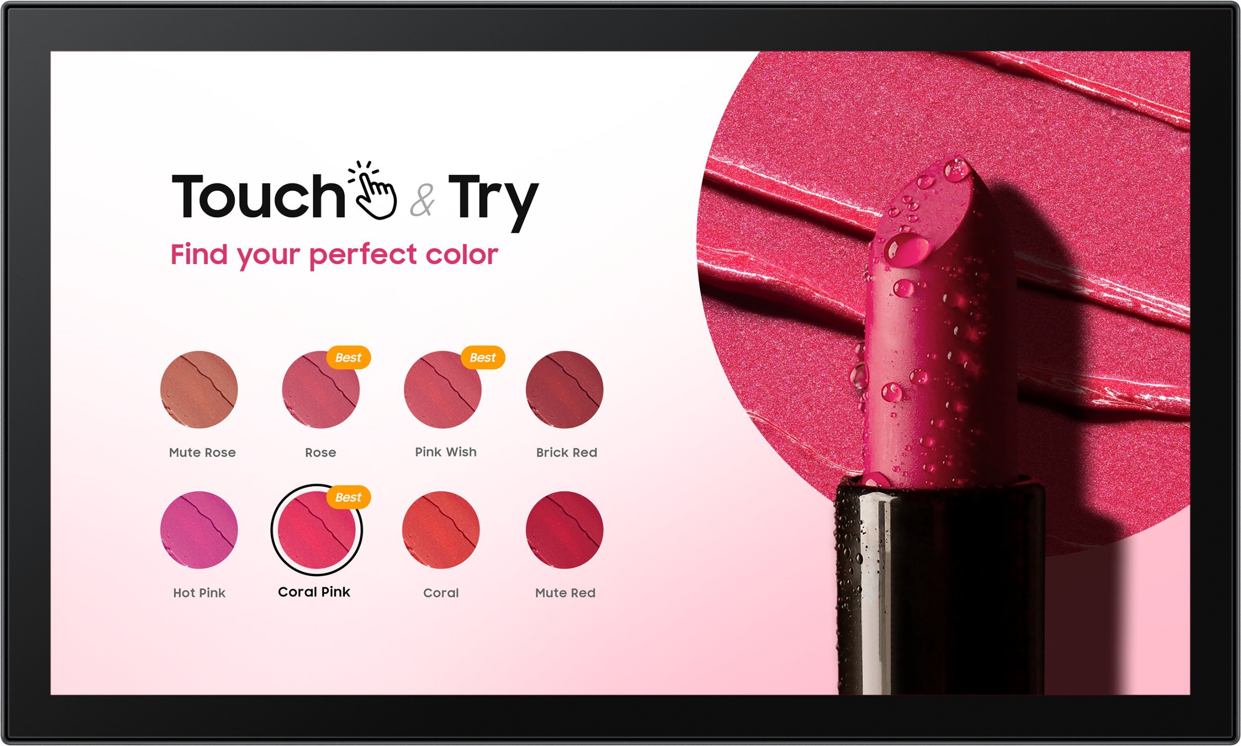 Ekran profesional Samsung Smart Signage QB13C-T, 13", Full HD, me prekje, i zi