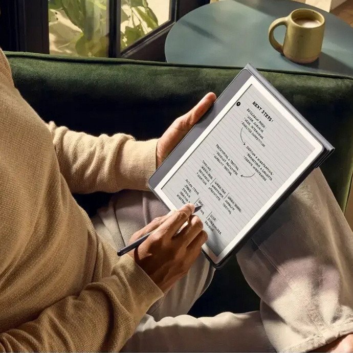 Електронски читач Amazon Kindle Scribe 2024, 64GB, со премиум пенкало, тунгстен