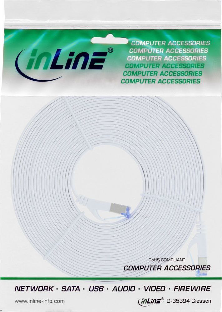 Kabllo InLine U / FTP,Cat.6A, 5m, e gjelbër