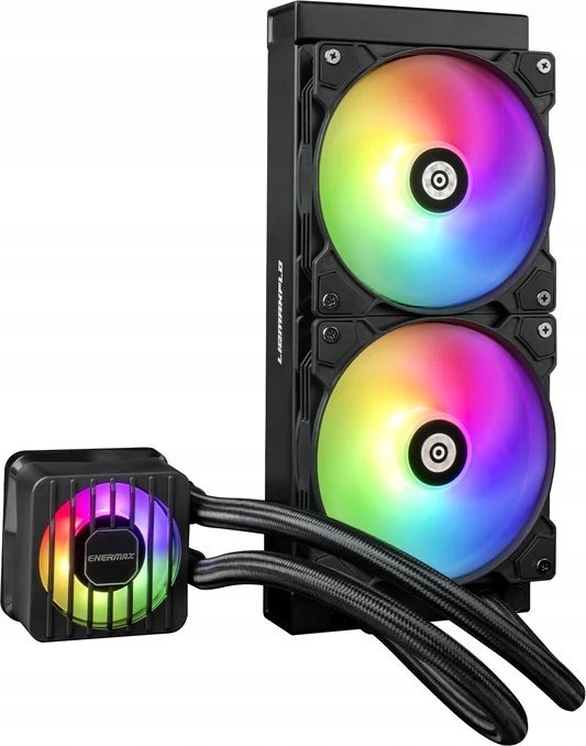 Ftohës uji për CPU Enermax LiqMaxFlo ELC-LMF-240T-ARGB, radiator 240mm, 2x ventilatorë 120mm, i zi