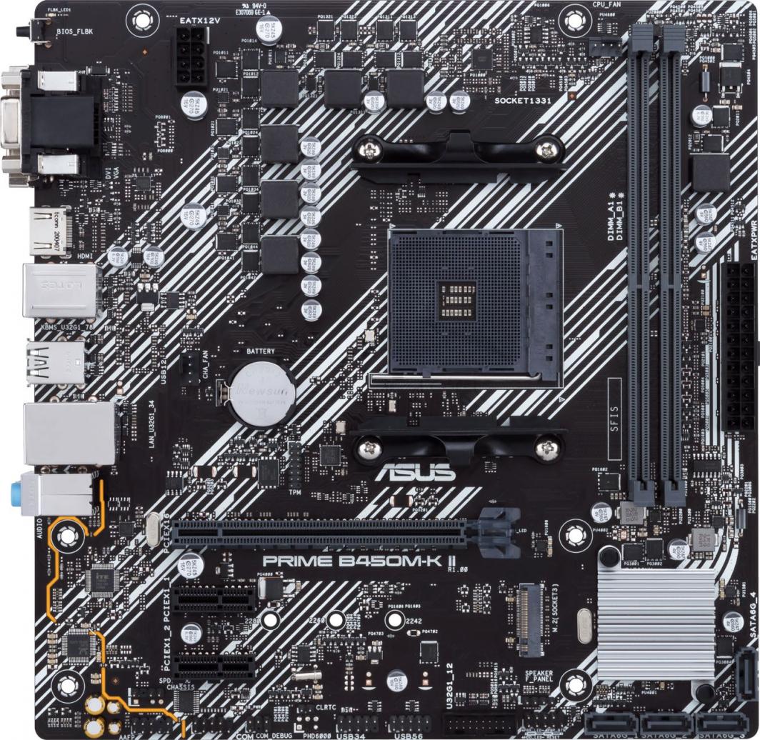 Pllakë amë Asus PRIME B450M-K II, AMD B450