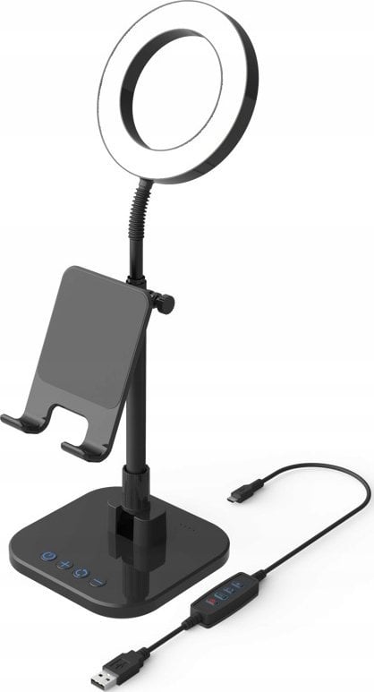 Mbajtëse telefoni DigiPower Success Ring Light, unazë drite 6", 36 LED